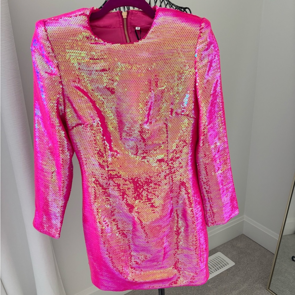 Vibrant Pink Sequin Dress
